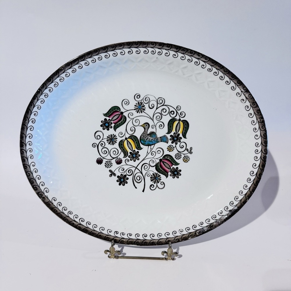 Staffordshire Fine China English Partridge Large Oval Serving Platter No‎ 4421
